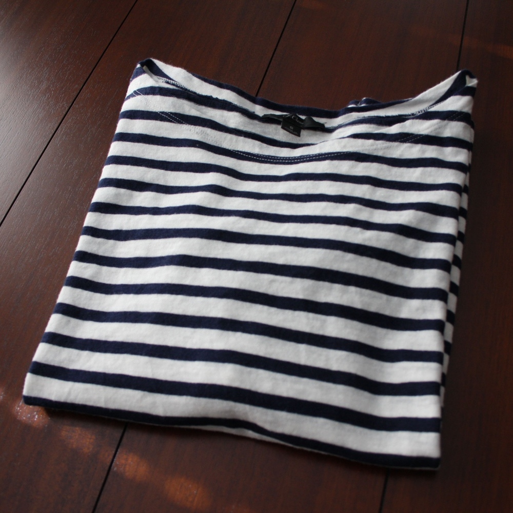 J.Crew Striped Boatneck Tee